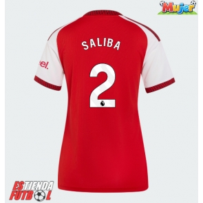 Arsenal William Saliba #2 Primera Equipación Mujer 2026-27 Manga Corta
